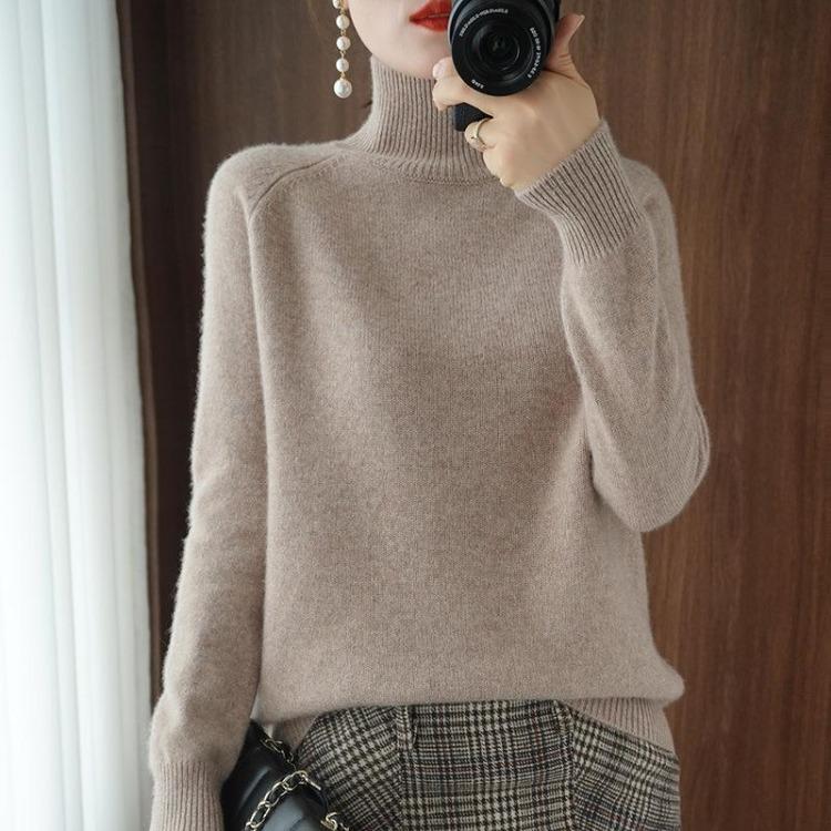 Korean Fashion Turtleneck Sweaters Warm Thick Pullovers Casual Autumn Winter Women Knitwears Basic Long Sleeve Jumpers