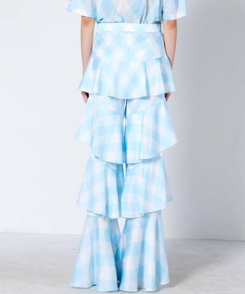 GREEDILOUS Ruffle Print Pants