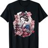 Geisha With Mount Fuji And Pagoda Cherry Blossom T-Shirt(33)