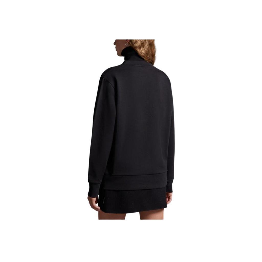 Moncler Crystal Rhinestone Pattern Round Neck Loose Sweatshirt Women sweatshirt Black I20938G00053899TR999