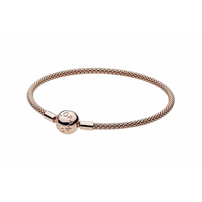 Pandora MOMENTS ROSE mesh bracelet for women 586543-17 золотой
