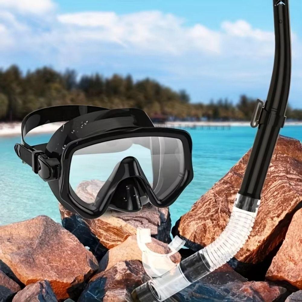 Waterproof Diving Snorkeling Mask Anti Fog Dry Snorkel Set Underwater Snorkeling Mask Adult