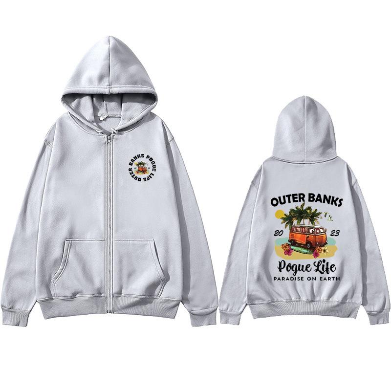 American TV Series Outer Banks Print Autumn Men/Women Zip Hoodie