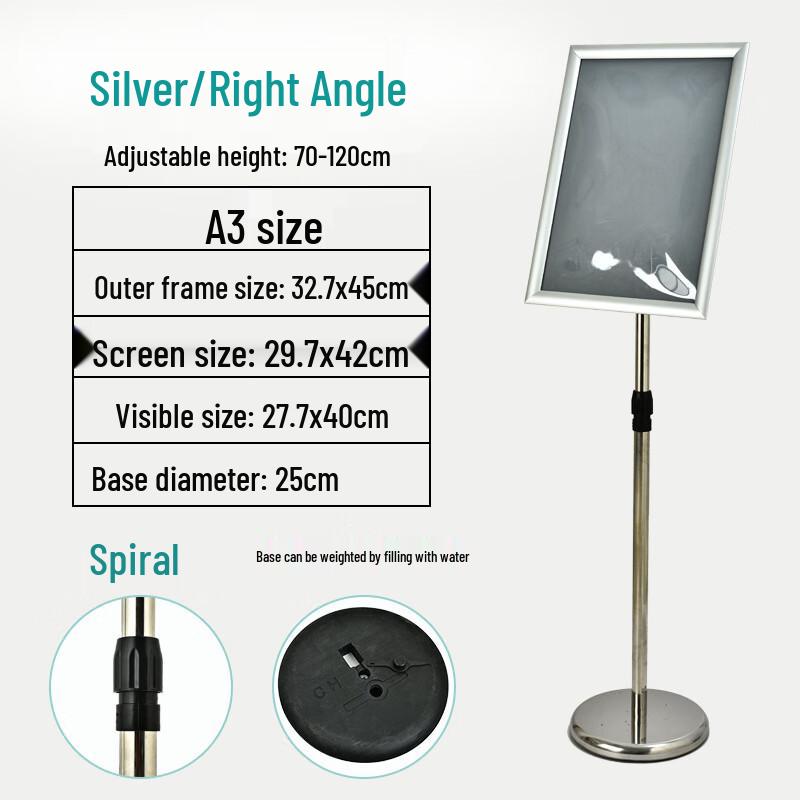 Stainless Steel Floor Stand Display Sign