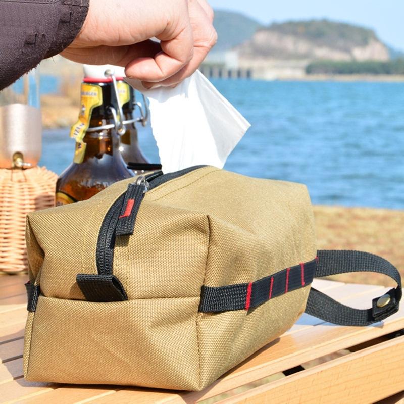 Outdoor Tissue Holder Bag Napkin Paper Storage Holder Hanging Wipes Box Case Tissue Dispenser Paper Storage Container