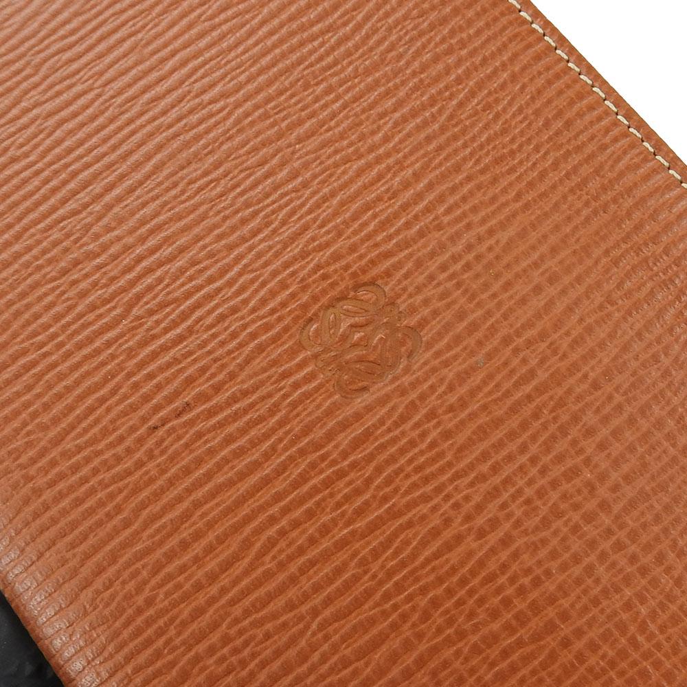 Used LOEWE Bill Compartment leather Brown slim