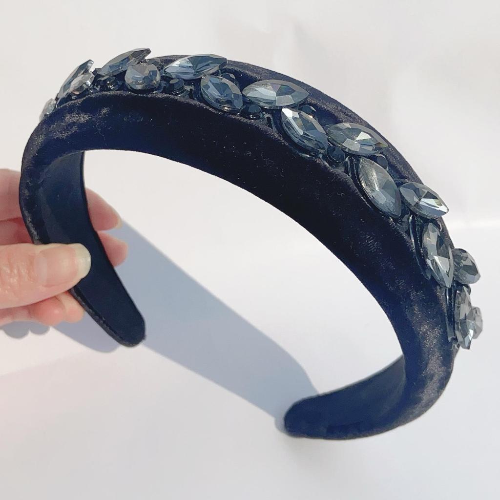 Κορδέλα Κεφαλής Βελούδινη με Κρανίο - Κρύσταλλοι, Φαρδύ Γείσο, Στυλ Φθινόπωρο/Χειμώνας, Μοντέρνα & Ευέλικτη.