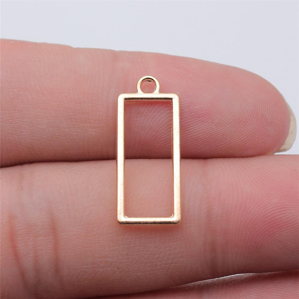 Шармы Геометрические Полые Подвески Свадебная Ювелирная Фурнитура QC062 A05-40pcs-24x10mm