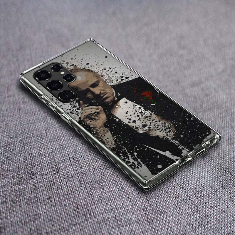 --The Godfather Phone Case For Samsung Galaxy S24 S23 S21 S20 FE S22 S26 Ultra S25 Edge S10 Plus Cover Clear TPU Capa Shell Coqu