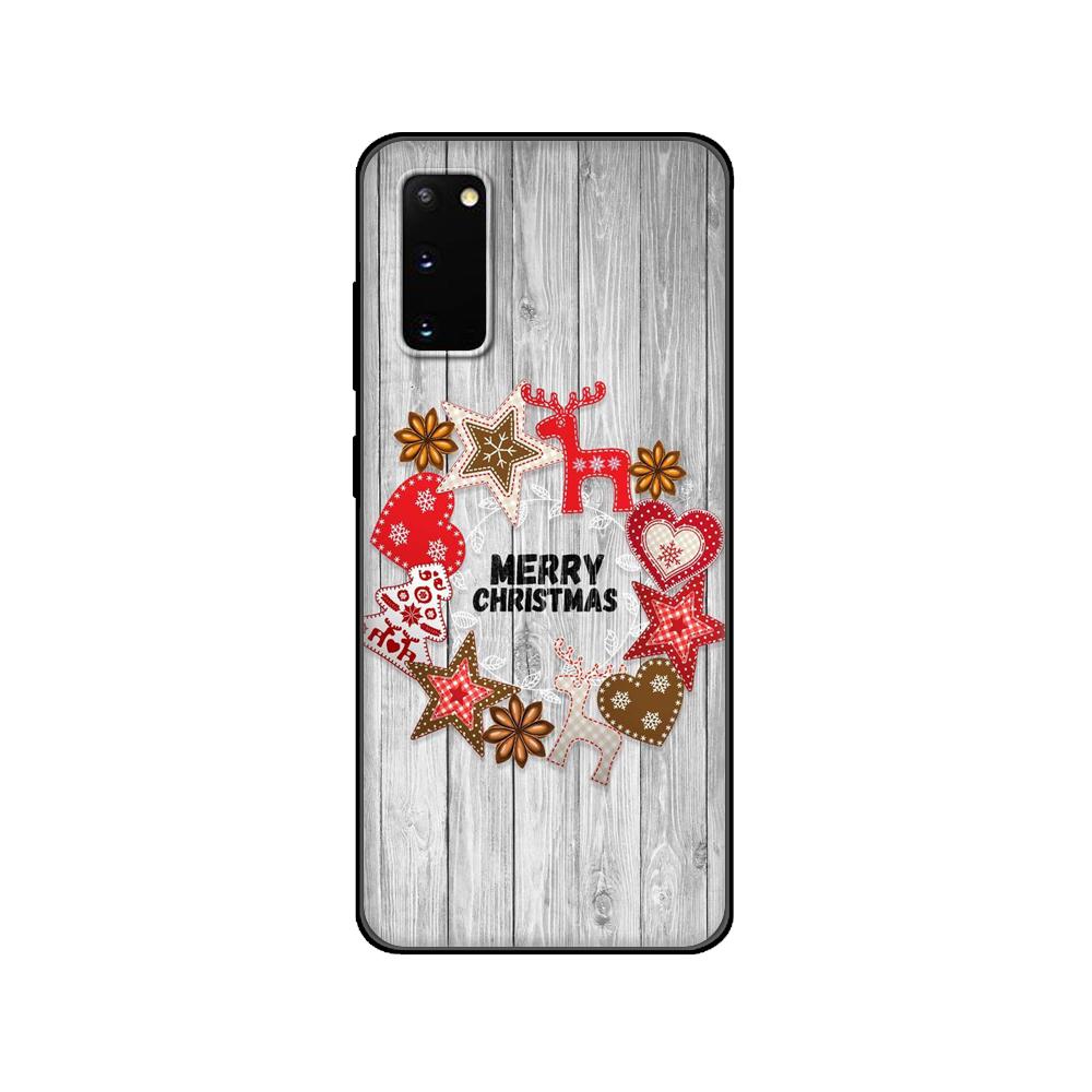 Black tpu Case For Samsung galaxy S20 /S20 PLUS/S20 ultra/S20+ /S20FE back cover Christmas and New Year