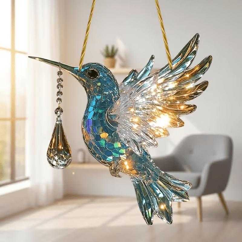 Two-dimensional plane2Two-dimensional Flat Sunlight Capturing Decorative Refraction Device with Colorful Light Rays, Exquisite and Compact Black
