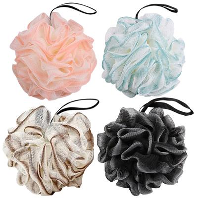 Éponge moussante en maille souple, exfoliante pour le corps, boule de bain moussante, nettoyant pour la peau, outil de nettoyage, accessoires de salle de bain