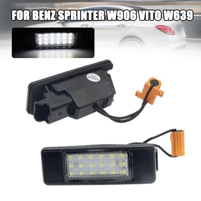 2x No Error LED Nummerskiltlys Lamper For Mercedes Benz Sprinter W906 2006- Vito W639 2003-2014 Viano W639 2003-2014