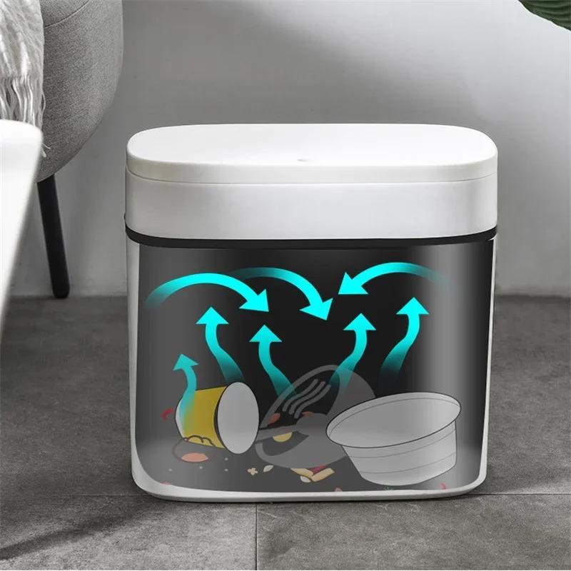 1ks 12L Odpadkový koš Lisovací typ Koupelnový odpadkový koš Vodotěsná nádoba na odpad Úzký šev pro toaletu Kuchyňské koše