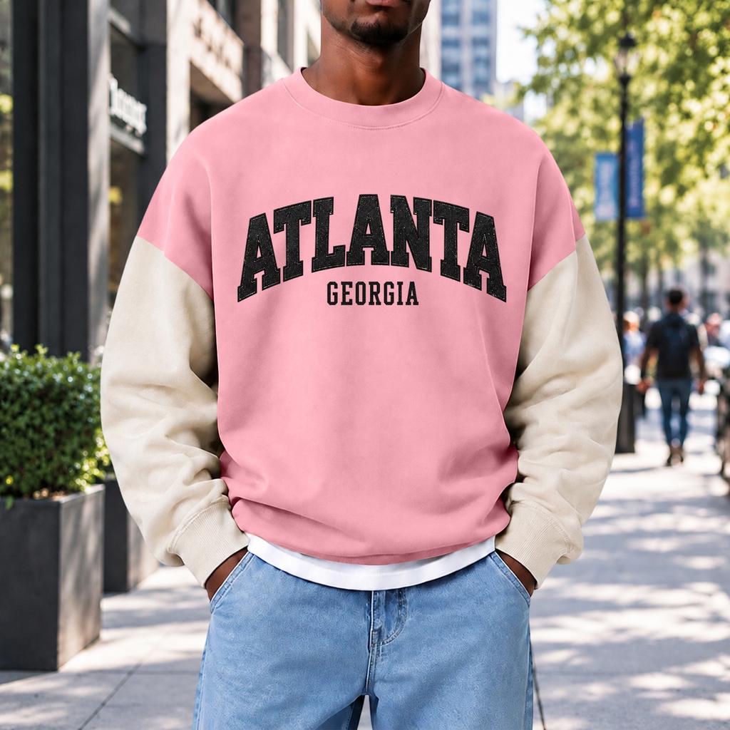 Men's Fashion Crewneck Sweatshirt Casual Pullover Top for Everyday Wear