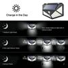1-5pcs Outdoor 100 LED Solar Light Motion Sensor Waterproof Sunlight Garden Decoration Street Lights Solar Powered Lantern Wall Lamp