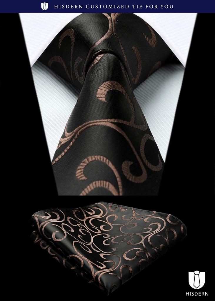 Paisley Pattern Chief Set of Floral Job Business Gift [HISDERN] Necktie, Men's Necktie, 5, Wedding, Stylish, Pattern, Necktie, Brand, Hunting,