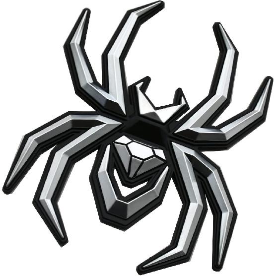 1pc  New Spider Emblems 3D Fender Rear Door Badges Sticker Replacement for F-150 Silverado Sierra RAM Black Widow Edition (Chrome)