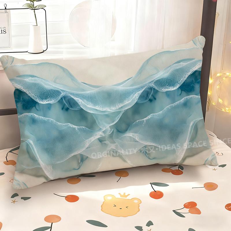 Wave Pattern Rectangle Pillowcase Suitable For Sofa Bedroom Car Pillow Cover Cushion Rectangular Back Cushion
