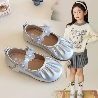 Girls Small Leather Shoes 2025 New Spring Children's Princess Shoes Pink Little Girl with Dress Single Shoes Children's Shoes