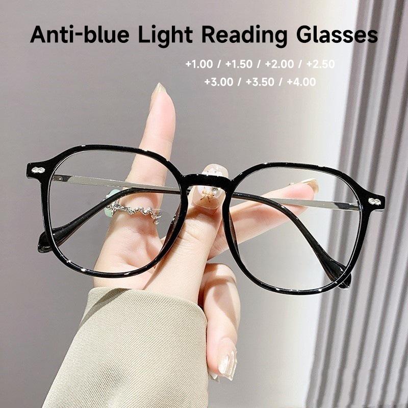 Fashion Blocking Blue Light Reading Glasses Women High Quality Anti-Blue Light Eyeglasses Woman Transparent Readers