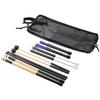 Complete Drum Accessories Comprising Assorted Drumsticks Brushes Mallets Bamboo Rods Waterproof Storage Bag with Pocket