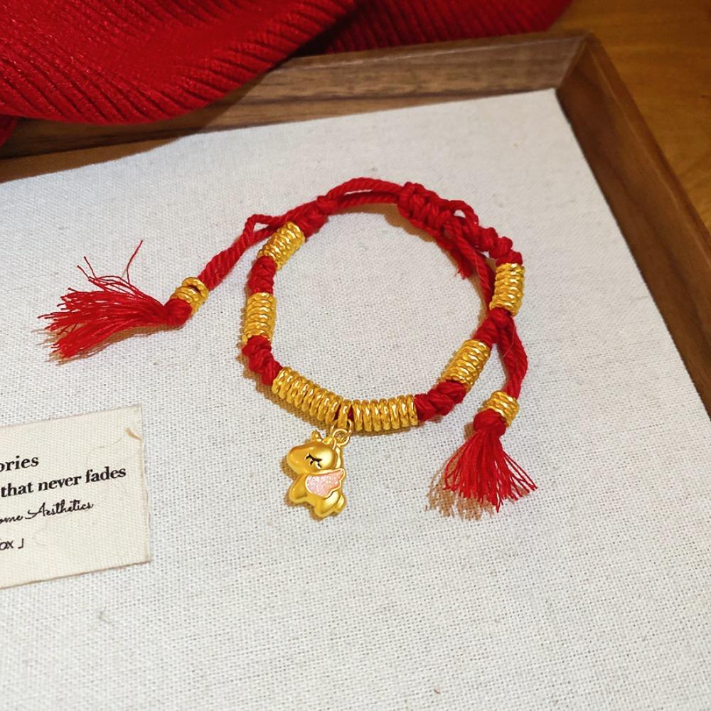 Hand-woven Zodiac Horse Bracelet Year of The Horse Chinese Red Handrope  Spring Festival