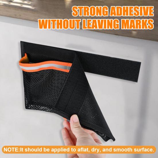 Yousheng 1/2Pcs Reflective Self-Adhesive Universal Boat Caddy Organizer Mesh Bag Large Capacity Waterproof Boat Storage Accessories