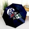 FC Schalke 04  Pattern, Automatic Folding Umbrella, Portable and Foldable Design, 8 Ribs, a Christmas or Birthday Gift.