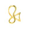 Ins Cold Wind Titanium Steel Ring, Irregular Line Stainless Steel Open Ring Women's Accessories