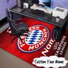 Custom Name Bayern Crest Rug for Living Room, Game Rooms, Office, Bedroom, Floor Mat Playful Design, fan gifts Christmas decor