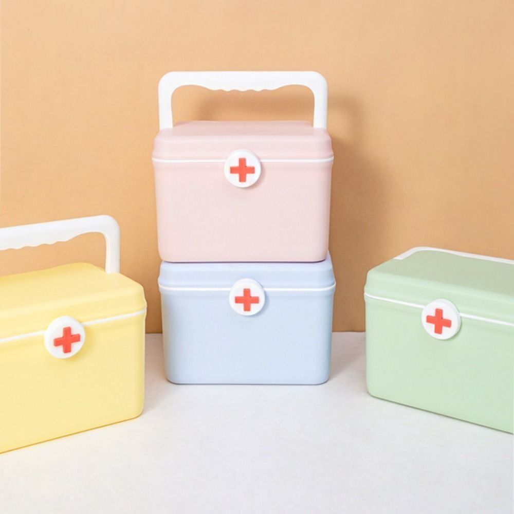 Large Capacity Medicine Storage Box Double Layer Medicine Case Medicine Chest  Household Nursing