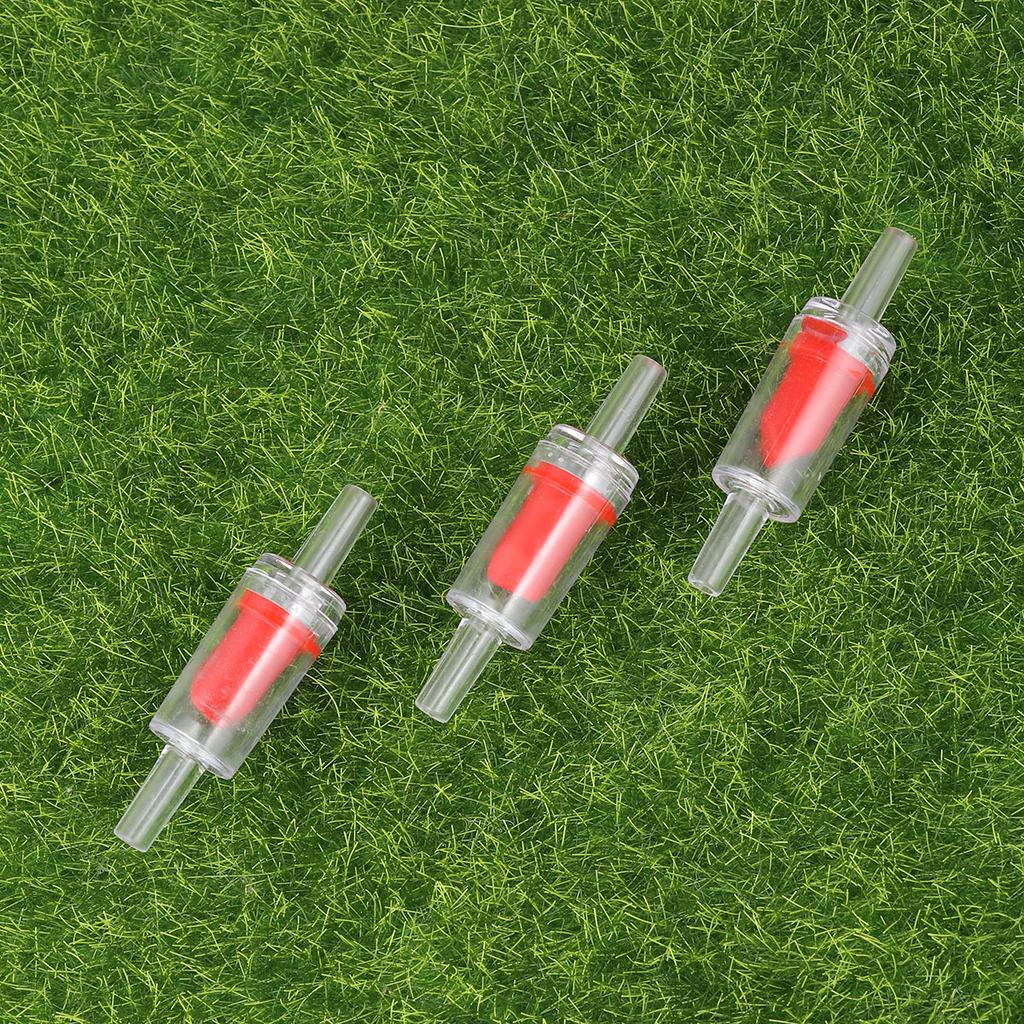 20pcs 4Mm Check For Aquarium Straight Air Valve Non-Return Valve Fish Tank Oxygen Tubing Aerator Connector Red