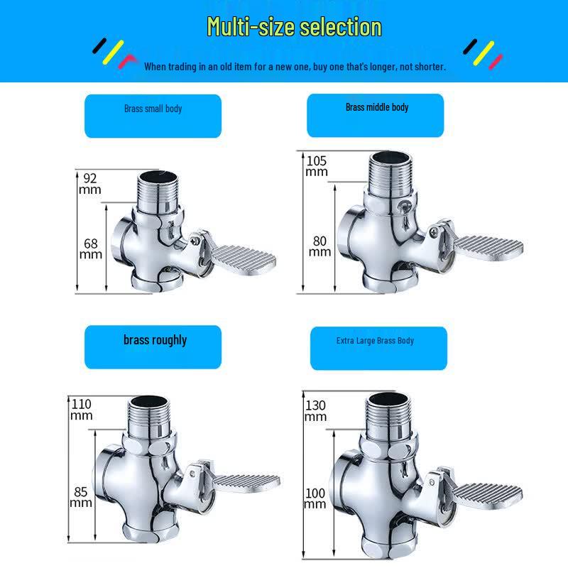 Hands-Free Toilet Foot Pedal Flush Valve