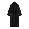 New winter minimalist fashion national style knee waist white duck down long down jacket long coat