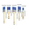 5pcs Double Thick Paint Brush Set Wood Stain Brushes for Painting Walls and Fence Staining, Wooden Handle Masonry Paint Brush
