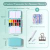 12/24 Colors Portable Travel Watercolor Palette With Waterbox Mini Paint Box Sketchbook Water Brush Student Outing Art Supplies