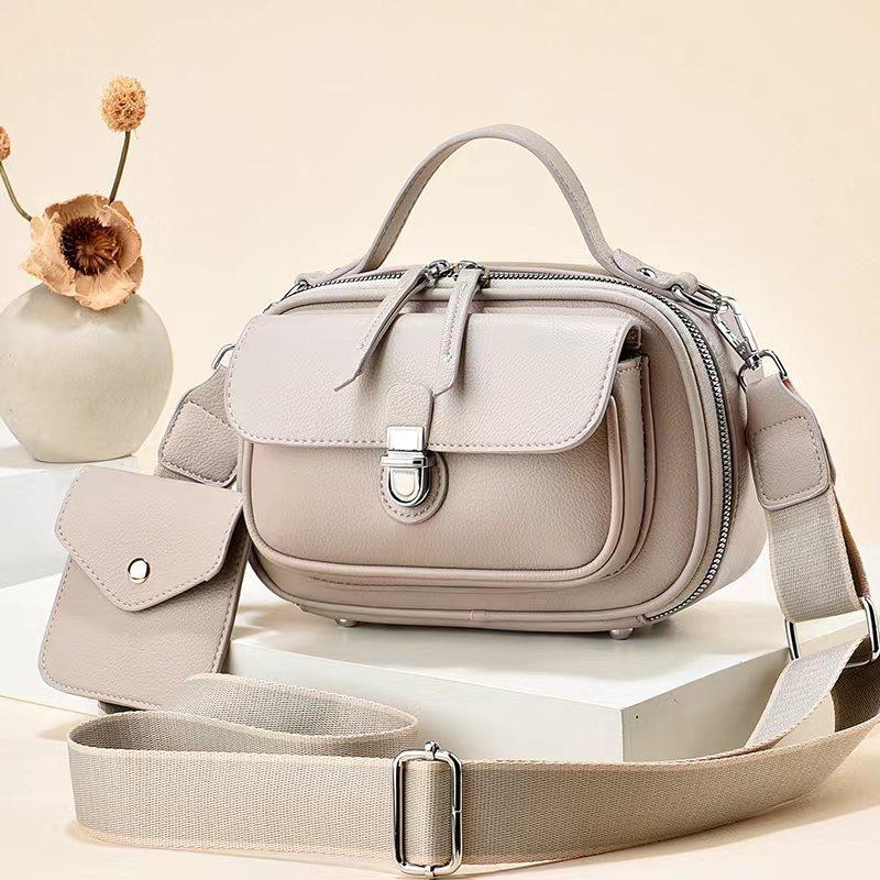 Spring and Summer New Multi-functional Multi-piece Women's Bag Soft Leather Small Fragrant Fashion Portable Shoulder Bag