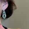 Banquet Luxury Diamond-Studded Water Drop Tassel Earrings & Clavicle Necklace for French Chic Women