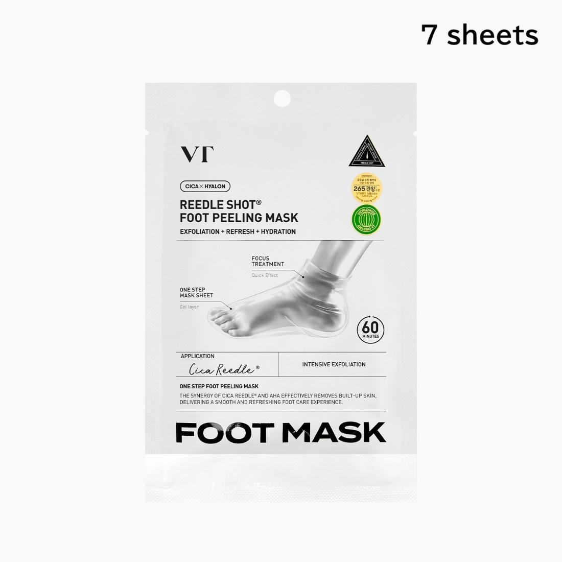 VT Cosmetics Reedle Shot Foot Peeling Mask Easy Wear Exfoliating Foot Care 40mL x 7 Sheets