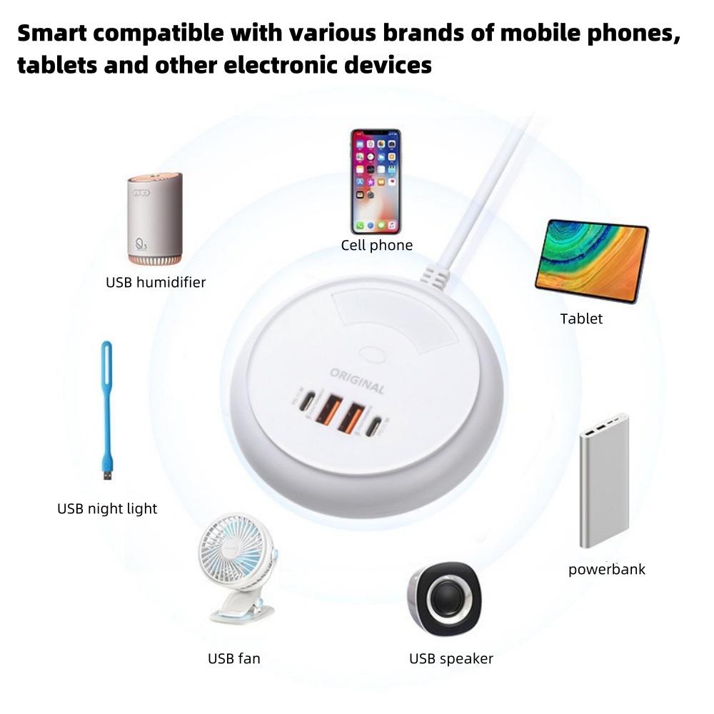 Multiport USB C Charger PD 35W Fast Charging Phone Charger Power Strip for IPhone Samsung Xiaomi EU US Plug Wall Charger Socket