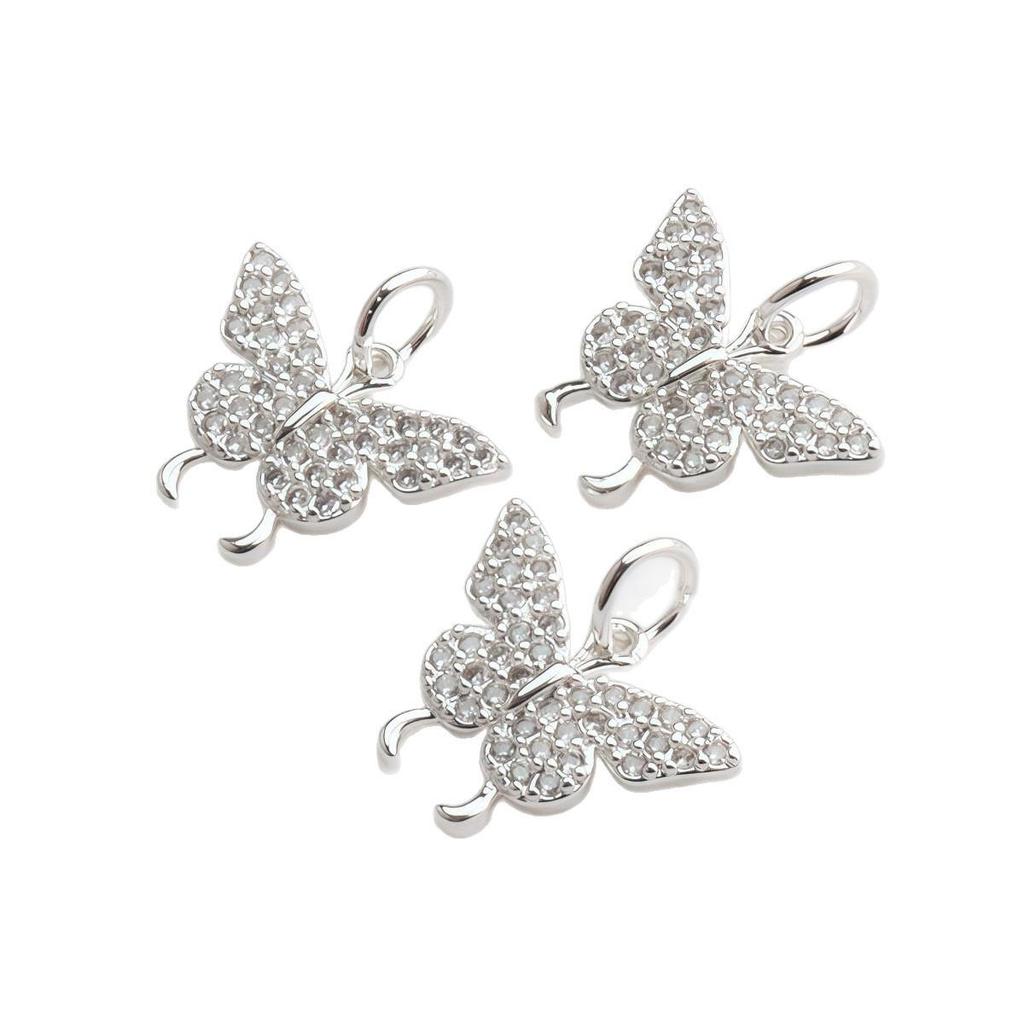 14K Gold-Filled Color-Safe Zirconia Butterfly Charm for DIY Jewelry