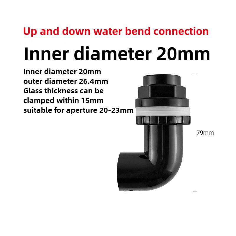 PVC Black Fish Tank Water Pipe Plastic Tube Fittings Elbow Joint Duck Bill Water Outlet Aquarium Accessories Water Inlet Pipes