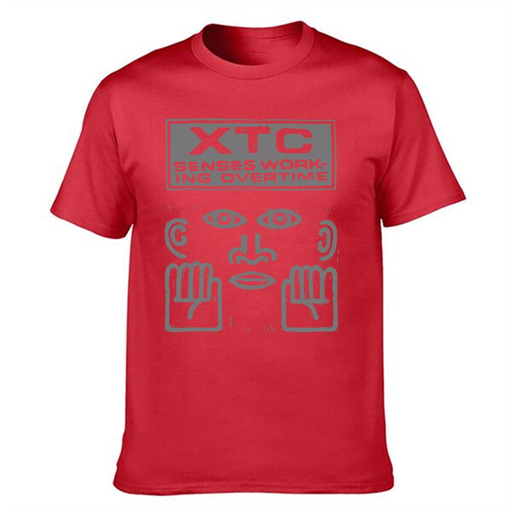 Mens Cotton TShirt XTC Senses Working Overtime Graphic Print Casual Short Sleeve Tee S