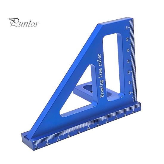 3D Multi-Angle Measuring Ruler High Precision Lightweight Portable 45/90 Degree Aluminum Alloy Woodworking Square Protractor