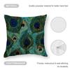 Peacock Texture Cushion Cover Anti-dustmite Pillowcase Invisible Zipper Silky Short Plush Sofa Cushion Cover
