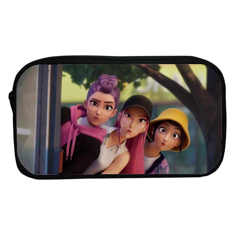 Kpop Łowcy Demonów Uczeń Piórnik Kreskówkowy Duża Pojemność Pudełko na Kredki Artykuły Papiernicze Torba do Przechowywania Kosmetyków dla Dziewczynki Prezenty