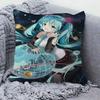 Amine H-Hatsunes-M-Miku Girls Pillow Cushion Cover Pillowcase Living Room Sofa Home Decor Customized