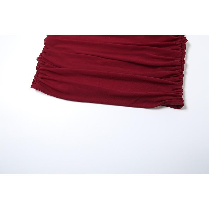 Women's Sexy Fashion Royal Sister Wind Hanging Neck Swing Back Slim Pleated Dress