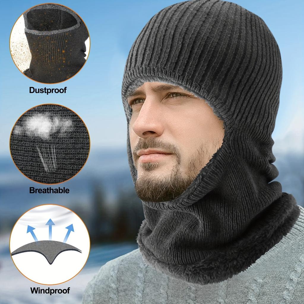Winter Warm Wool Thick Knitted Urine Cap, Suitable for Both Men and Women, Fashionable and Warm, Suitable for Outdoor Activities or Cycling